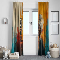 Sojourner Truth Window Curtain Truth Walks - Bold Portrait and Empowerment Design - Wonder Print Shop