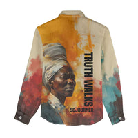 Sojourner Truth Women Casual Shirt Truth Walks - Bold Portrait and Empowerment Design - Wonder Print Shop
