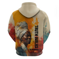 Sojourner Truth Zip Hoodie Truth Walks - Bold Portrait and Empowerment Design - Wonder Print Shop