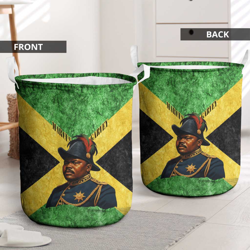 Marcus Garvey Laundry Basket Jamaican Flag Theme African Fist Civil Rights Symbol Pan African Tribute Design - Wonder Print Shop