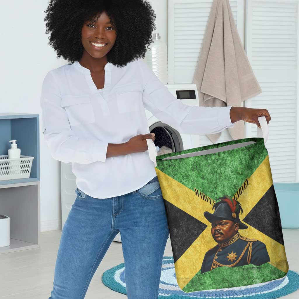 Marcus Garvey Laundry Basket Jamaican Flag Theme African Fist Civil Rights Symbol Pan African Tribute Design - Wonder Print Shop