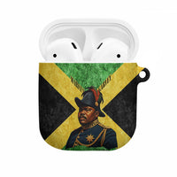 Marcus Garvey AirPods Case Jamaican Flag Theme African Fist Civil Rights Symbol Pan African Tribute Design - Wonder Print Shop