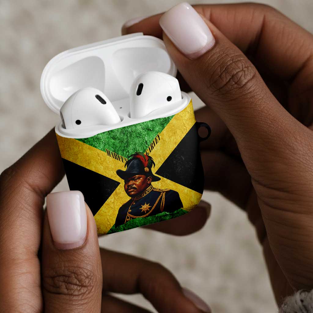 Marcus Garvey AirPods Case Jamaican Flag Theme African Fist Civil Rights Symbol Pan African Tribute Design - Wonder Print Shop