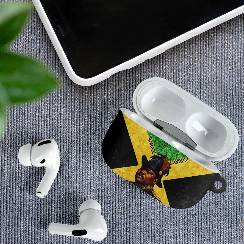 Marcus Garvey AirPods Case Jamaican Flag Theme African Fist Civil Rights Symbol Pan African Tribute Design - Wonder Print Shop