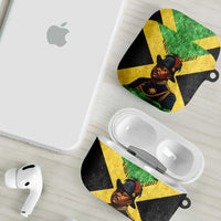 Marcus Garvey AirPods Case Jamaican Flag Theme African Fist Civil Rights Symbol Pan African Tribute Design - Wonder Print Shop