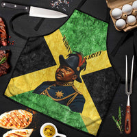 Marcus Garvey Apron Jamaican Flag Theme African Fist Civil Rights Symbol Pan African Tribute Design - Wonder Print Shop