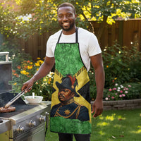 Marcus Garvey Apron Jamaican Flag Theme African Fist Civil Rights Symbol Pan African Tribute Design - Wonder Print Shop