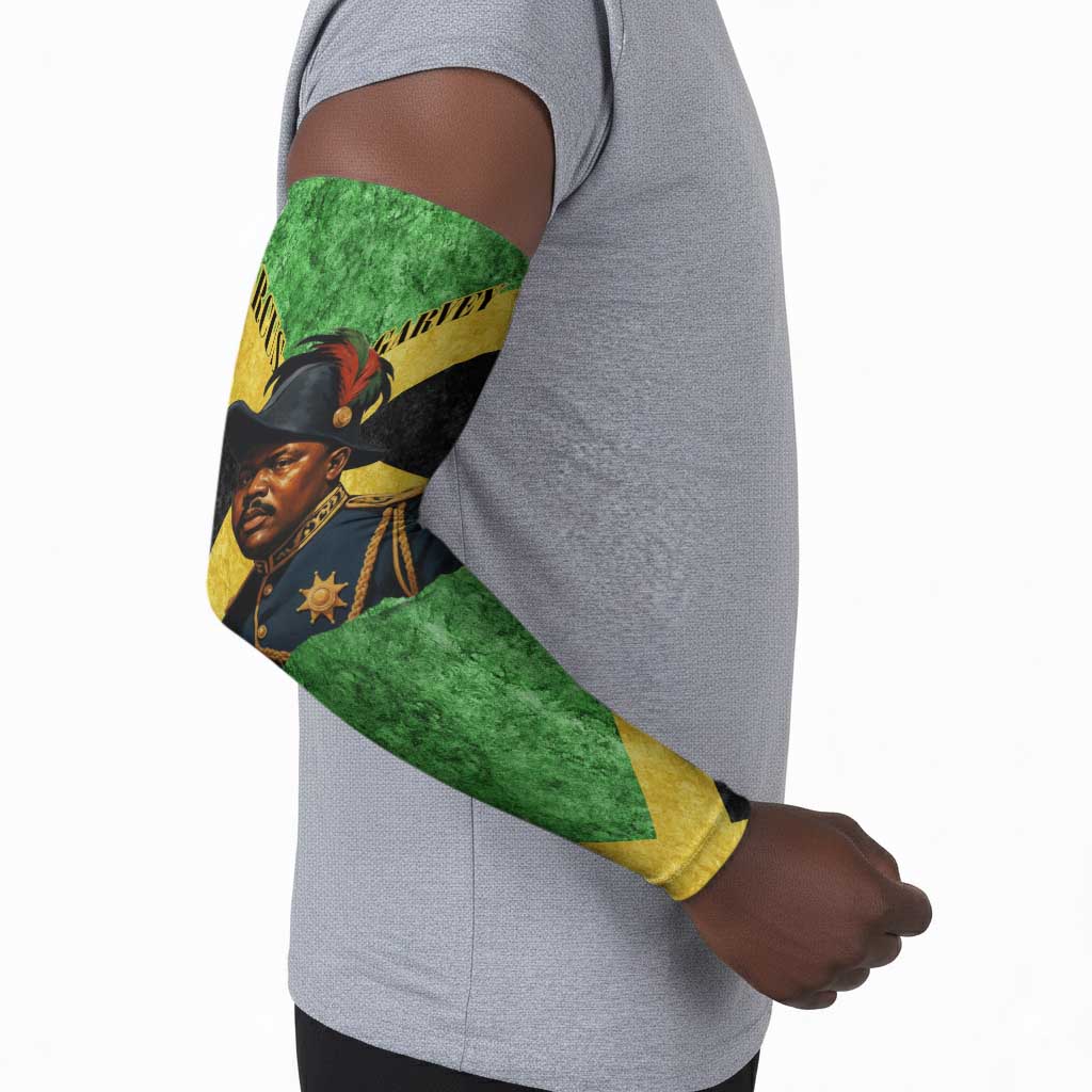 Marcus Garvey Arm Sleeves Jamaican Flag Theme African Fist Civil Rights Symbol Pan African Tribute Design - Wonder Print Shop