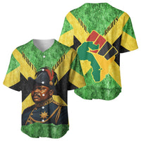 Marcus Garvey Baseball Jersey Jamaican Flag Theme African Fist Civil Rights Symbol Pan African Tribute Design TS04