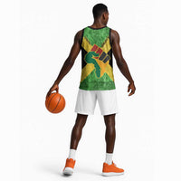 Marcus Garvey Basketball Jersey Jamaican Flag Theme African Fist Civil Rights Symbol Pan African Tribute Design - Wonder Print Shop
