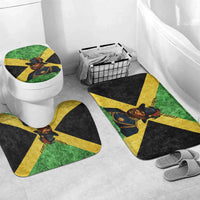 Marcus Garvey Bathroom Set Jamaican Flag Theme African Fist Civil Rights Symbol Pan African Tribute Design - Wonder Print Shop