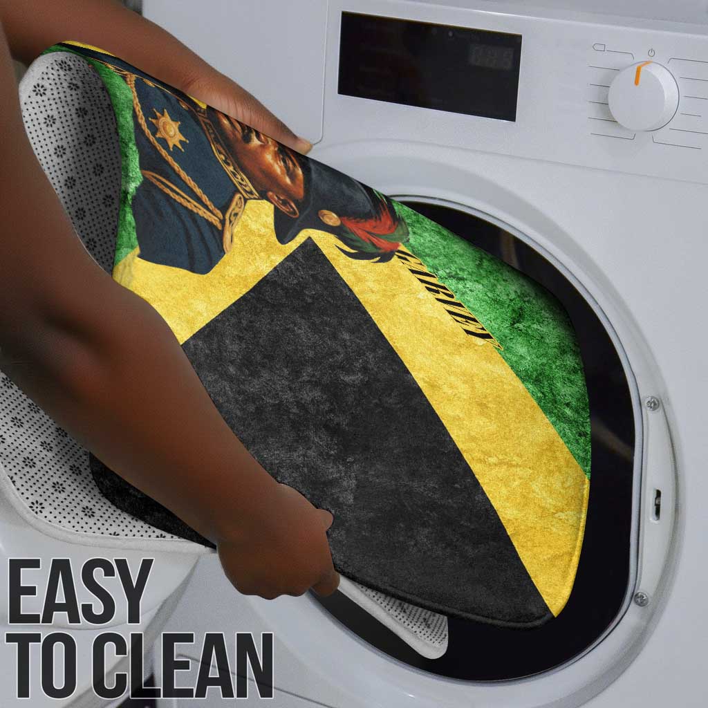 Marcus Garvey Bathroom Set Jamaican Flag Theme African Fist Civil Rights Symbol Pan African Tribute Design - Wonder Print Shop