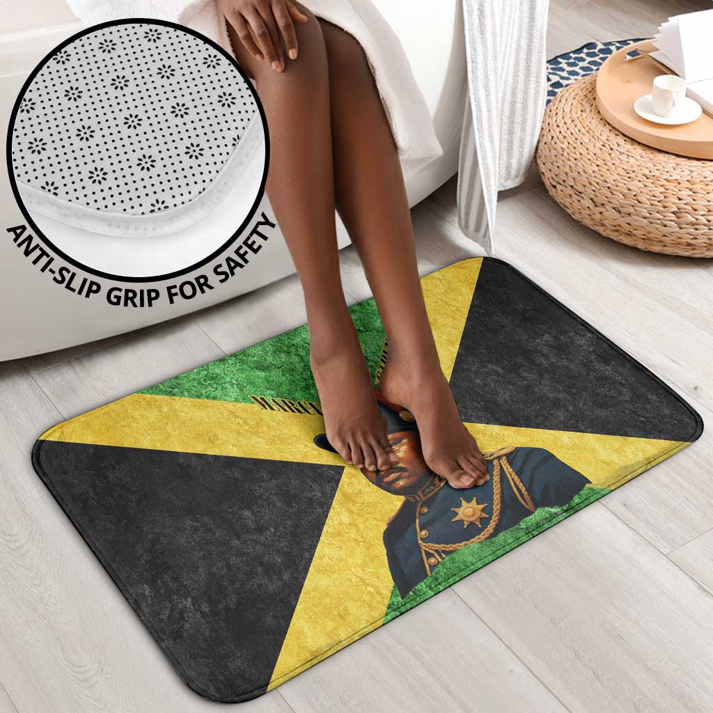 Marcus Garvey Bathroom Set Jamaican Flag Theme African Fist Civil Rights Symbol Pan African Tribute Design - Wonder Print Shop