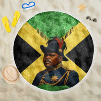Marcus Garvey Beach Blanket Jamaican Flag Theme African Fist Civil Rights Symbol Pan African Tribute Design - Wonder Print Shop