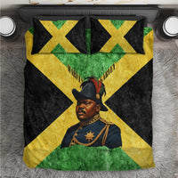Marcus Garvey Bedding Set Jamaican Flag Theme African Fist Civil Rights Symbol Pan African Tribute Design - Wonder Print Shop