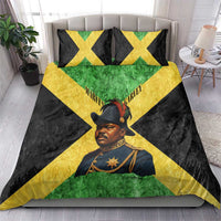 Marcus Garvey Bedding Set Jamaican Flag Theme African Fist Civil Rights Symbol Pan African Tribute Design - Wonder Print Shop