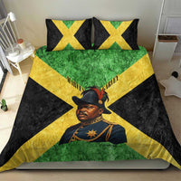 Marcus Garvey Bedding Set Jamaican Flag Theme African Fist Civil Rights Symbol Pan African Tribute Design - Wonder Print Shop