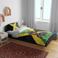 Marcus Garvey Bedding Set Jamaican Flag Theme African Fist Civil Rights Symbol Pan African Tribute Design - Wonder Print Shop