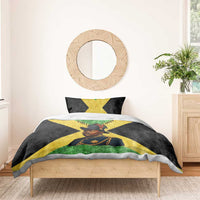 Marcus Garvey Bedding Set Jamaican Flag Theme African Fist Civil Rights Symbol Pan African Tribute Design - Wonder Print Shop