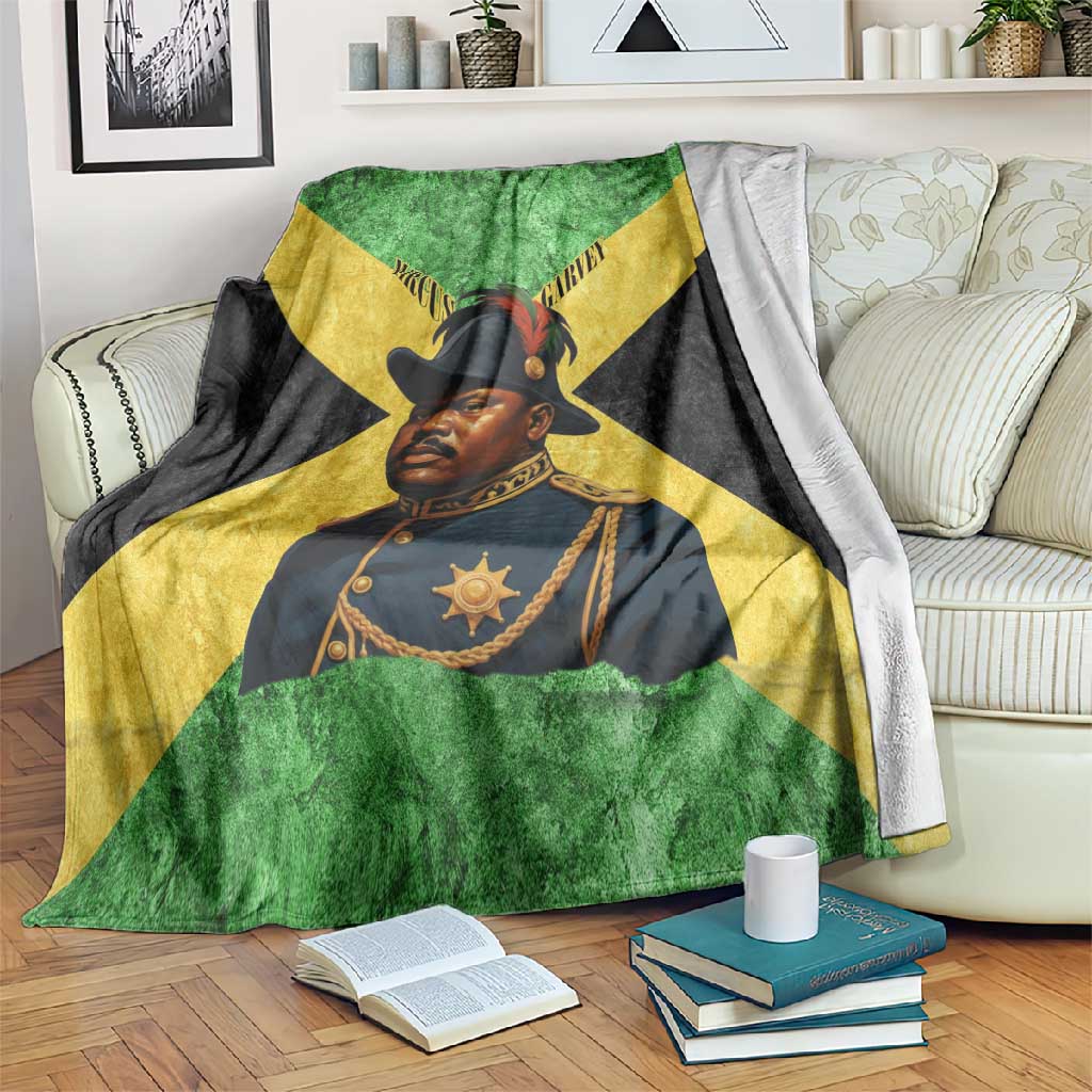 Marcus Garvey Blanket Jamaican Flag Theme African Fist Civil Rights Symbol Pan African Tribute Design - Wonder Print Shop