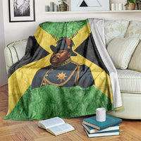 Marcus Garvey Blanket Jamaican Flag Theme African Fist Civil Rights Symbol Pan African Tribute Design - Wonder Print Shop