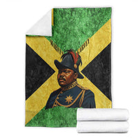 Marcus Garvey Blanket Jamaican Flag Theme African Fist Civil Rights Symbol Pan African Tribute Design - Wonder Print Shop
