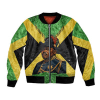 Marcus Garvey Bomber Jacket Jamaican Flag Theme African Fist Civil Rights Symbol Pan African Tribute Design - Wonder Print Shop