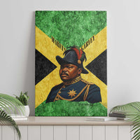 Marcus Garvey Canvas Wall Art Jamaican Flag Theme African Fist Civil Rights Symbol Pan African Tribute Design - Wonder Print Shop