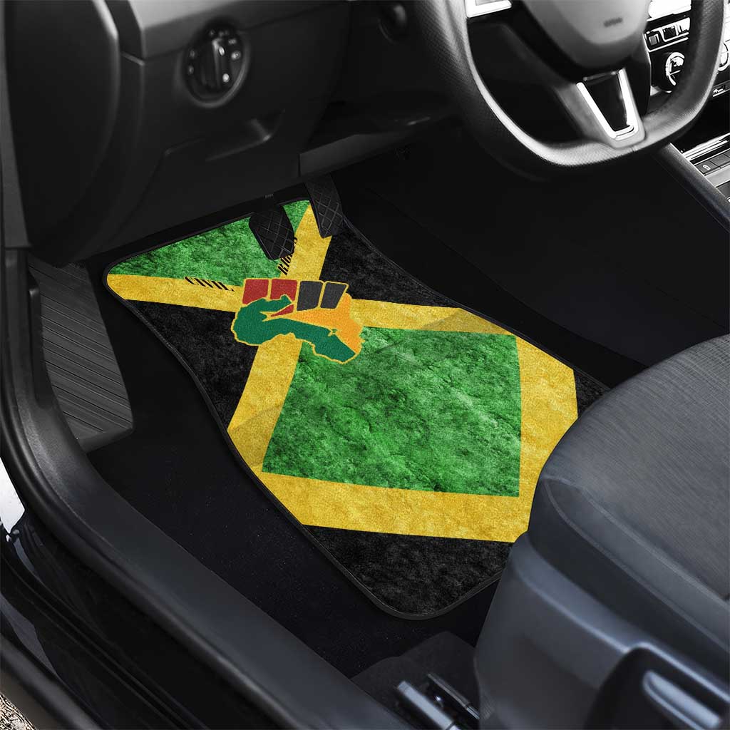 Marcus Garvey Car Mats Jamaican Flag Theme African Fist Civil Rights Symbol Pan African Tribute Design - Wonder Print Shop