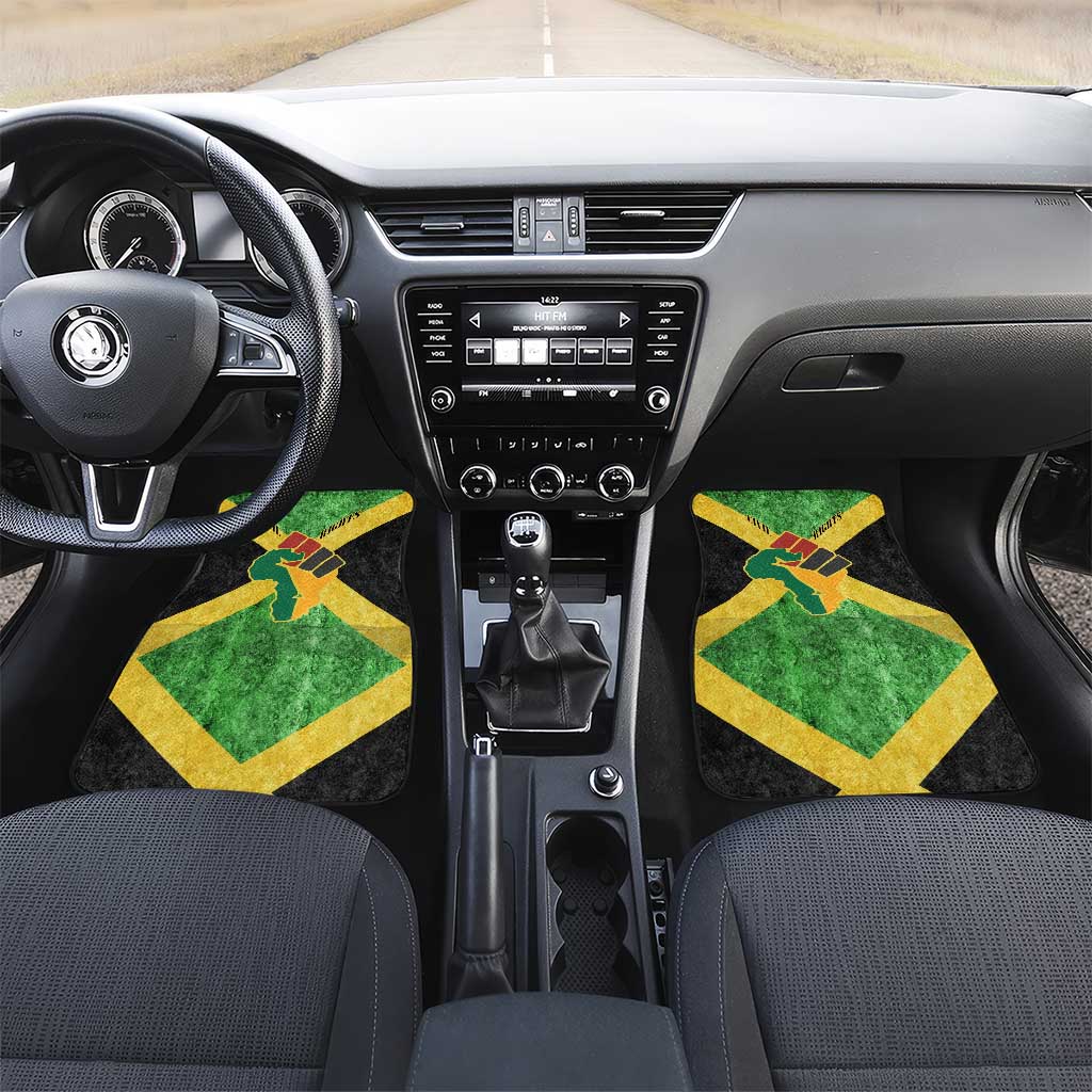 Marcus Garvey Car Mats Jamaican Flag Theme African Fist Civil Rights Symbol Pan African Tribute Design - Wonder Print Shop