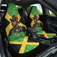 Marcus Garvey Car Seat Cover Jamaican Flag Theme African Fist Civil Rights Symbol Pan African Tribute Design - Wonder Print Shop