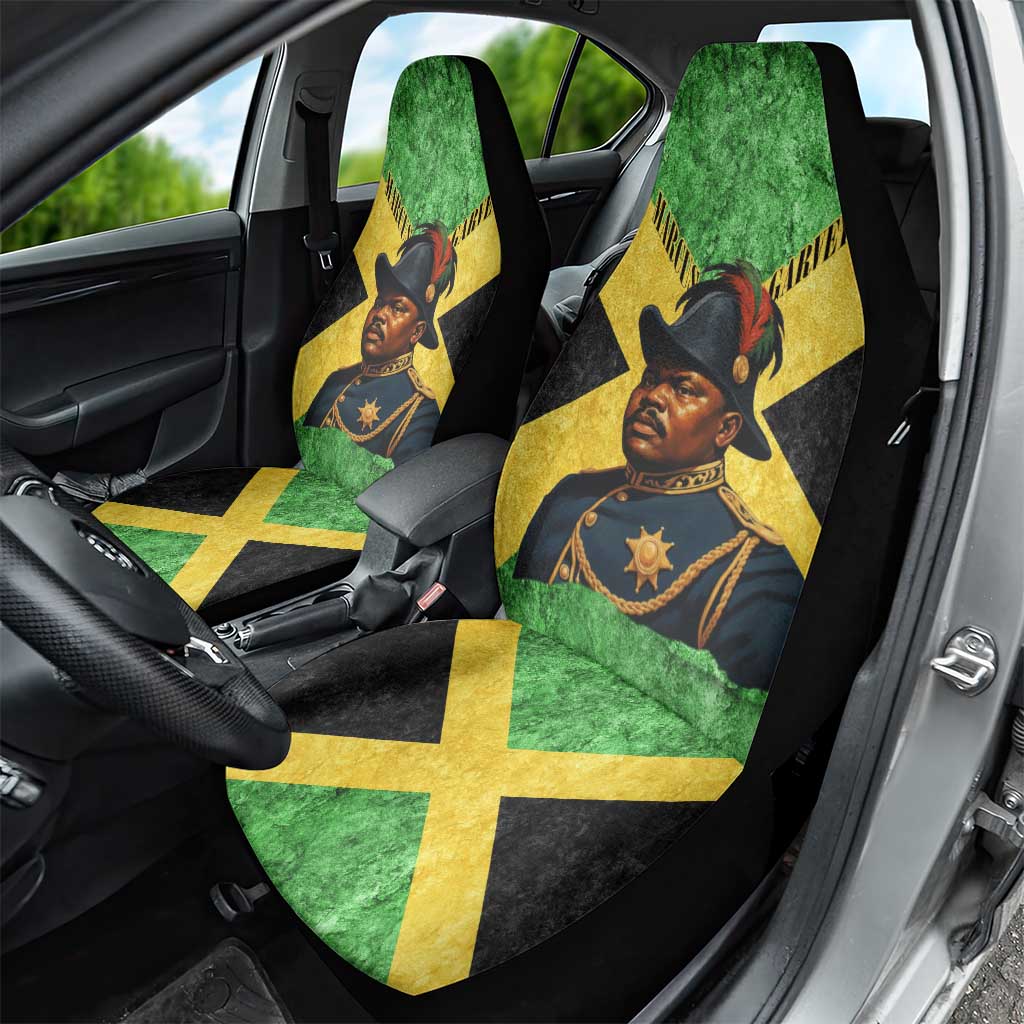 Marcus Garvey Car Seat Cover Jamaican Flag Theme African Fist Civil Rights Symbol Pan African Tribute Design - Wonder Print Shop