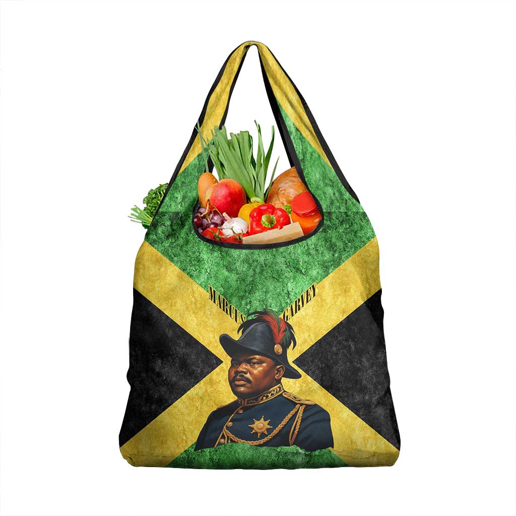 Marcus Garvey Grocery Bag Jamaican Flag Theme African Fist Civil Rights Symbol Pan African Tribute Design - Wonder Print Shop