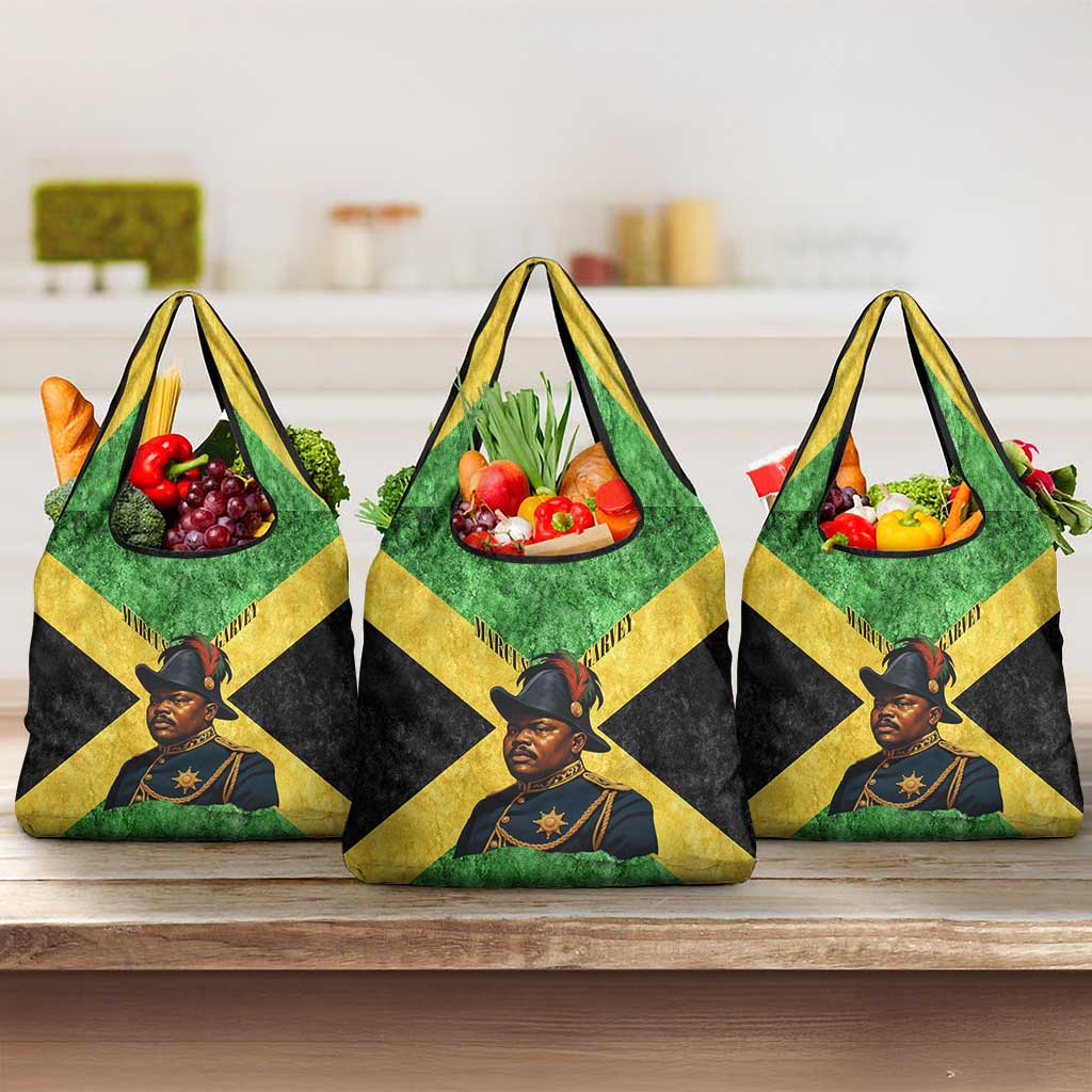 Marcus Garvey Grocery Bag Jamaican Flag Theme African Fist Civil Rights Symbol Pan African Tribute Design - Wonder Print Shop