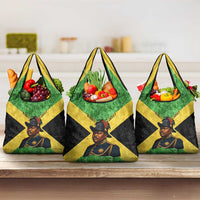 Marcus Garvey Grocery Bag Jamaican Flag Theme African Fist Civil Rights Symbol Pan African Tribute Design - Wonder Print Shop