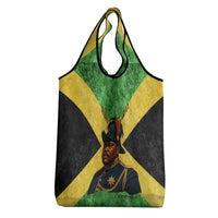 Marcus Garvey Grocery Bag Jamaican Flag Theme African Fist Civil Rights Symbol Pan African Tribute Design - Wonder Print Shop