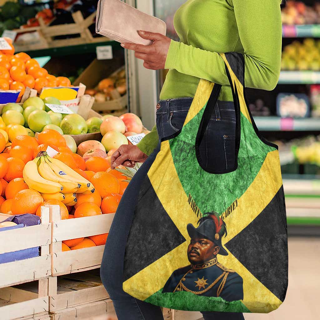 Marcus Garvey Grocery Bag Jamaican Flag Theme African Fist Civil Rights Symbol Pan African Tribute Design - Wonder Print Shop