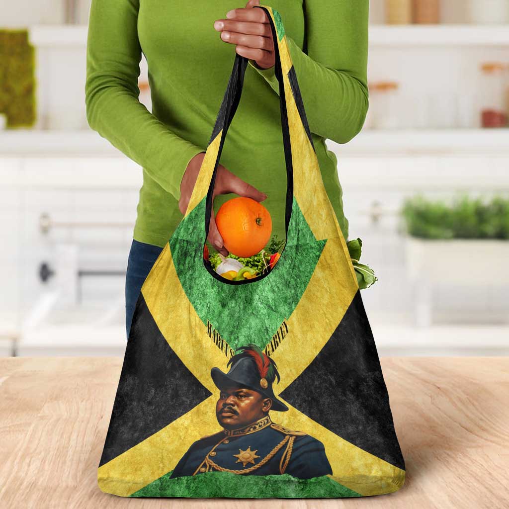 Marcus Garvey Grocery Bag Jamaican Flag Theme African Fist Civil Rights Symbol Pan African Tribute Design - Wonder Print Shop
