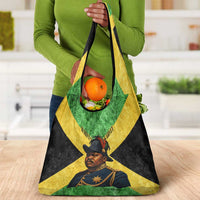 Marcus Garvey Grocery Bag Jamaican Flag Theme African Fist Civil Rights Symbol Pan African Tribute Design - Wonder Print Shop