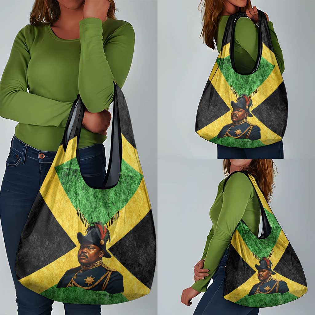 Marcus Garvey Grocery Bag Jamaican Flag Theme African Fist Civil Rights Symbol Pan African Tribute Design - Wonder Print Shop