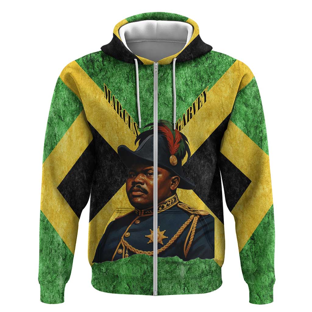 Marcus Garvey Hoodie Jamaican Flag Theme African Fist Civil Rights Symbol Pan African Tribute Design - Wonder Print Shop