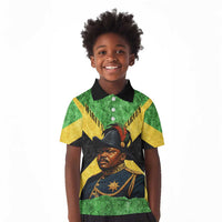 Marcus Garvey Kid Polo Shirt Jamaican Flag Theme African Fist Civil Rights Symbol Pan African Tribute Design TS04