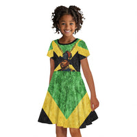 Marcus Garvey Kid Short Sleeve Dress Jamaican Flag Theme African Fist Civil Rights Symbol Pan African Tribute Design TS04