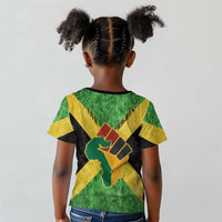 Marcus Garvey Kid T shirt Jamaican Flag Theme African Fist Civil Rights Symbol Pan African Tribute Design TS04