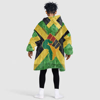 Marcus Garvey Kid Wearable Blanket Hoodie Jamaican Flag Theme African Fist Civil Rights Symbol Pan African Tribute Design - Wonder Print Shop