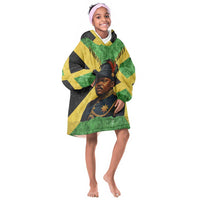 Marcus Garvey Kid Wearable Blanket Hoodie Jamaican Flag Theme African Fist Civil Rights Symbol Pan African Tribute Design - Wonder Print Shop