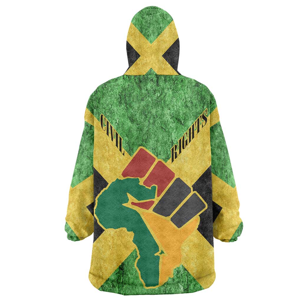 Marcus Garvey Kid Wearable Blanket Hoodie Jamaican Flag Theme African Fist Civil Rights Symbol Pan African Tribute Design - Wonder Print Shop