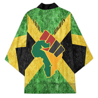 Marcus Garvey Kimono Jamaican Flag Theme African Fist Civil Rights Symbol Pan African Tribute Design - Wonder Print Shop