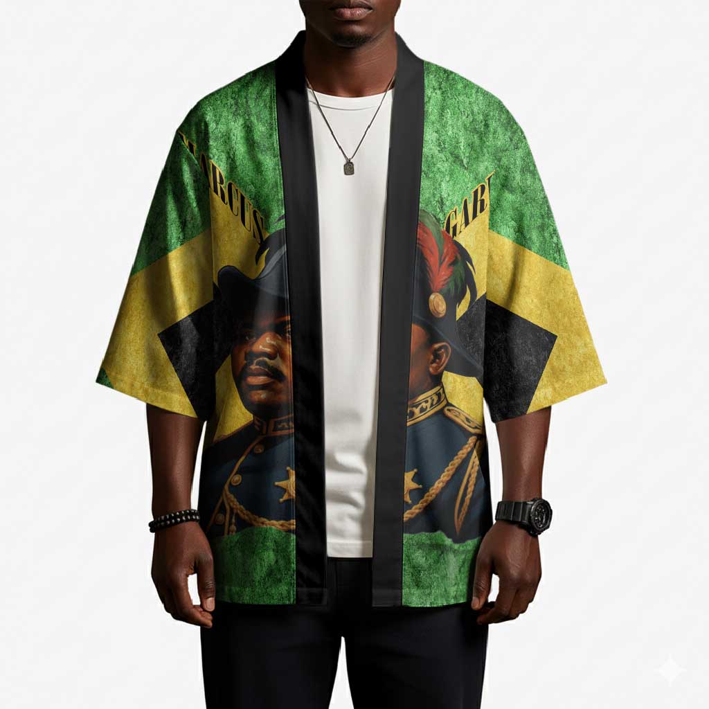 Marcus Garvey Kimono Jamaican Flag Theme African Fist Civil Rights Symbol Pan African Tribute Design - Wonder Print Shop