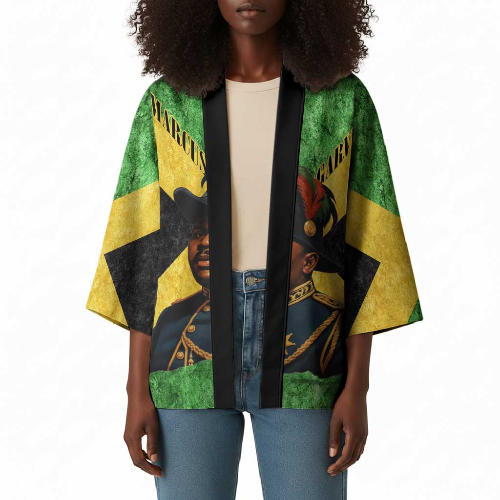 Marcus Garvey Kimono Jamaican Flag Theme African Fist Civil Rights Symbol Pan African Tribute Design - Wonder Print Shop
